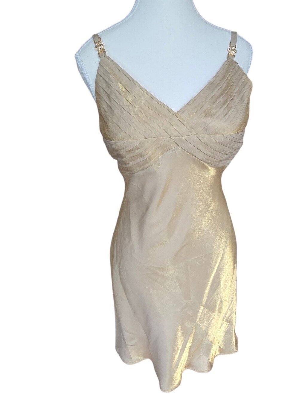 Vintage Ever Beauty Marilyn Monroe Inspo Gold Champagne Sexy Cocktail Dress 10